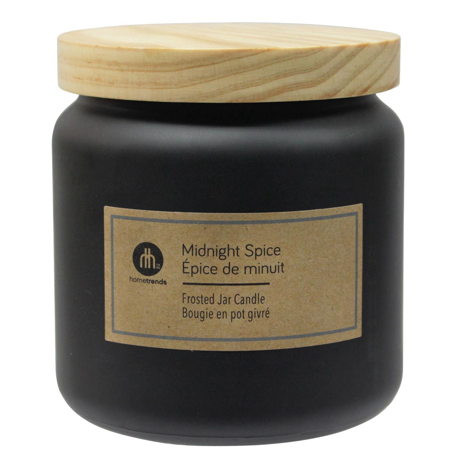 Hometrends 14oz Midnight Spice Scented Frosted Jar Candle