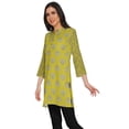 thumbnail image 2 of Moomaya Kurtis Courtes à Col Montant en Poly-Crêpe pour Femmes, Haut de Robe Imprimé, 2 of 5
