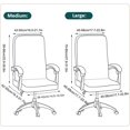 thumbnail image 2 of Office Chair Covers,Stretch Thick Computer Rotating Chair Cover with Zipper,for Office Desk Computer Chair Four Seasons(Orange,L), 2 of 5