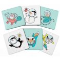 thumbnail image 1 of Inkdotpot Set of 6 Drink Coasters DecorativeNon,SlipCork Base4-inch Square PrintedCoastersEasy Clean- Christmas, 1 of 8