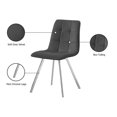 thumbnail image 4 of Meridian Furniture Annie Gray Velvet Dining Chair (Set of 2), 4 of 7