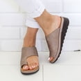 thumbnail image 1 of LSLJS Sandales Femmes Chaussures Plates Habillées avec Anneau d'Orteil Coussin à Enfiler Chaussures d'Été pour Femmes Sandales Plates Confortables Extérieur, 1 of 4