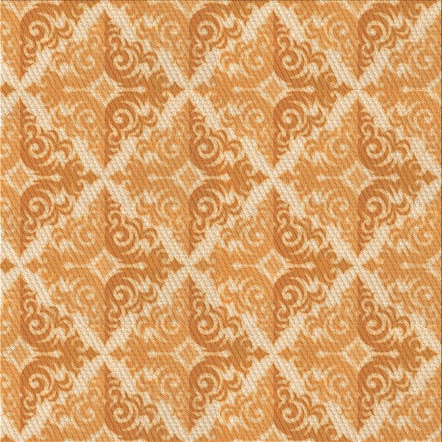 Ahgly Tapis de Zone Carré Lavable en Machine Jaune Orange, 8 Pieds Carré