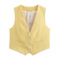 thumbnail image 5 of Timegard Tank Top for Women Button up Vests V Neck Slim Sleeveless Solid Color Top Summer Fashion, 5 of 5
