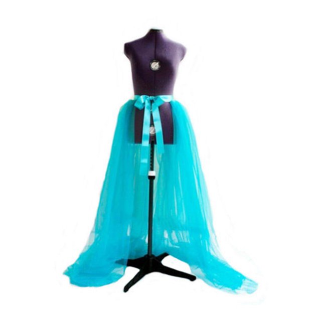 Women‘s Gril Solid Color Tulle Tutu Long Elastic Waist Skirt Wedding Party Prom Mesh Dress