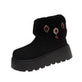 thumbnail image 2 of Roncen Women's Winter Snow Boots with Rhinestone Decorations - Thick Platform Plus Size Fur Trimmed Warm Boots for Cold Weather, Comfortable Elevated Slip-Resistant Casual Shoes with Fluffy Lining, 2 of 8