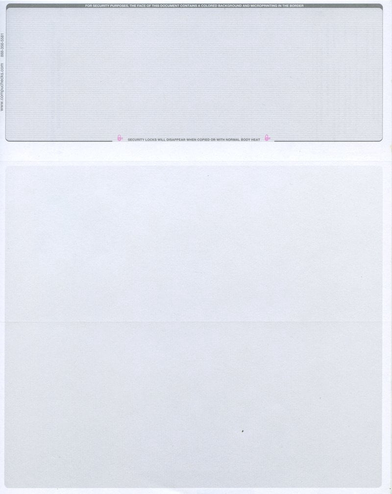 250 Computer Check Paper Compatible with QuickBooks - Blank Check Stock Paper - Check on Top (Platinum Pinstripe)