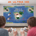 thumbnail image 3 of Lumetra Smart Projector Comes with over 20,000 Retro Games, Native 720p Resolution, Mini Projector with 2 Remote Controls; It Supports PS1/PS2, 3 of 10