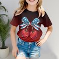 thumbnail image 2 of WEAIXIMIUNG T-Shirts Blancs pour Enfants Filles T-Shirt à Manches Courtes d'Été Col Rond T-Shirt Coupe Décontractée T-Shirts Basiques, 2 of 4