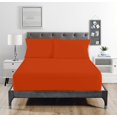 thumbnail image 4 of Sheets & Beyond Ensemble de Draps 3 Pcs en Microfibre Toucher Coton Ultra Doux 1800 Series (Format Simple TG, Orange), 4 of 4