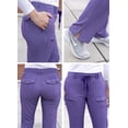thumbnail image 4 of Adar Pro Heather Scrubs for Women - Slim Fit Tapered Scrub Pants - P4100H - Heather Grape - M, 4 of 7