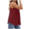 thumbnail image 4 of AherBiu Boho Tank Tops for Women Eyelet Hole Spaghetti Strap Low Cut Sleeveless Ruched Loose Shirts Blouse, 4 of 5