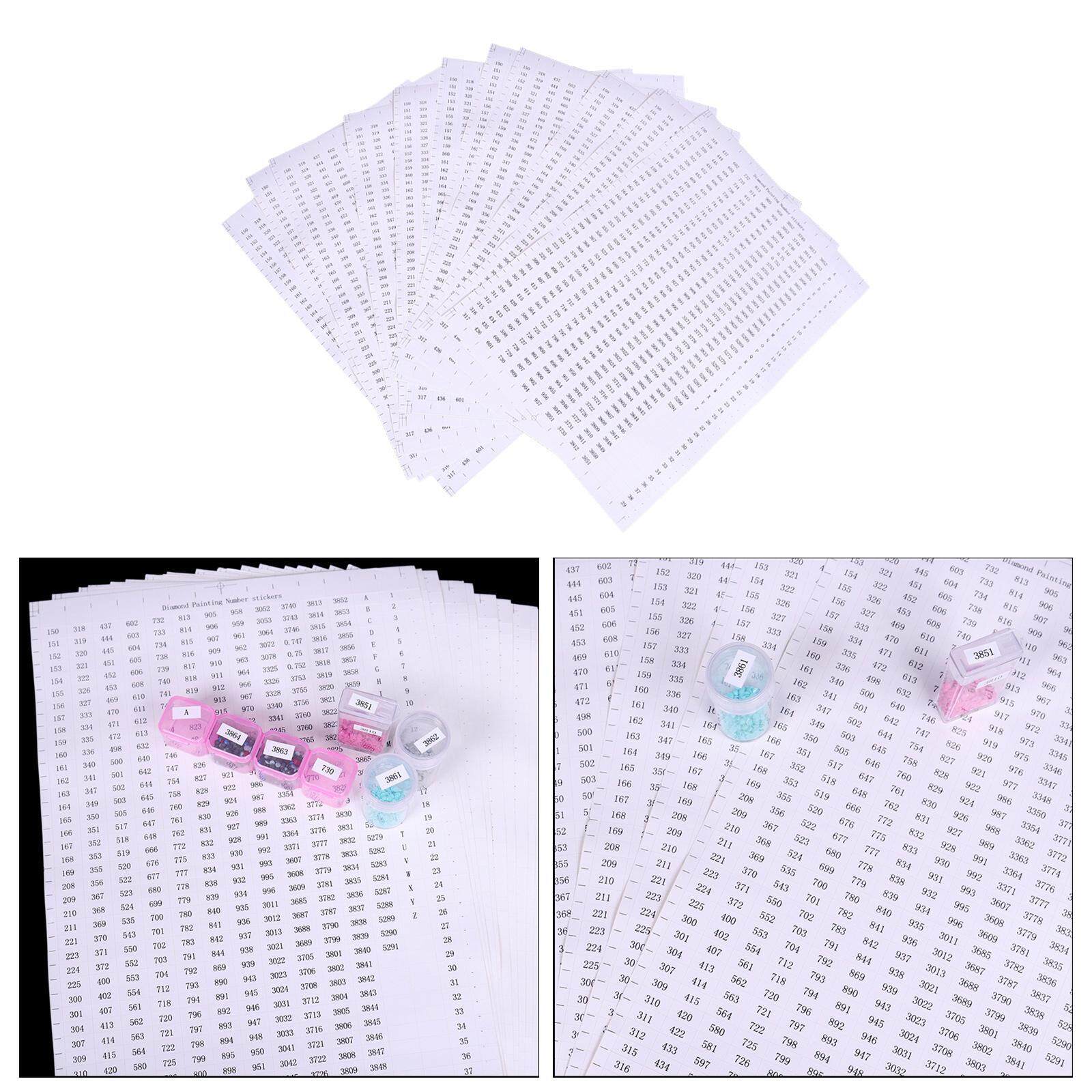 Autocollants Numériques DMC Feuilles de Couleur Étiquettes de Classification Lettres Outil de Couture