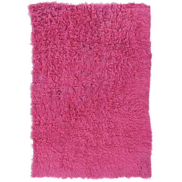 Tapis Nouveau Flokati 1400 gr de 5' x 8', Fuchsia