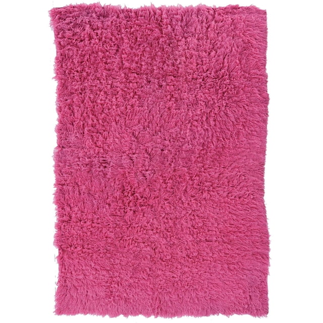 Nouveau Tapis Flokati 1400gr 8 Pieds x 10 Pieds en fuchsia, Tissé à la Main en Grèce avec 100 % de Laine de Nouvelle-Zélande et un Épais Poil Shaggy, Offrant une Couleur Unie Vibrante et une texture Douce Qui Ajoute de la Chaleur et une Touche Marquante aux Salons Ou aux Chambres, Convient Aussi comme Fondation de Coin Lecture Douillet.