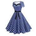 thumbnail image 1 of LOVZFMLL Robes Mode pour Femmes Col en V Sans Manches Vintage Imprimées Robes de Fête Cocktail Robes Extensibles, 1 of 9