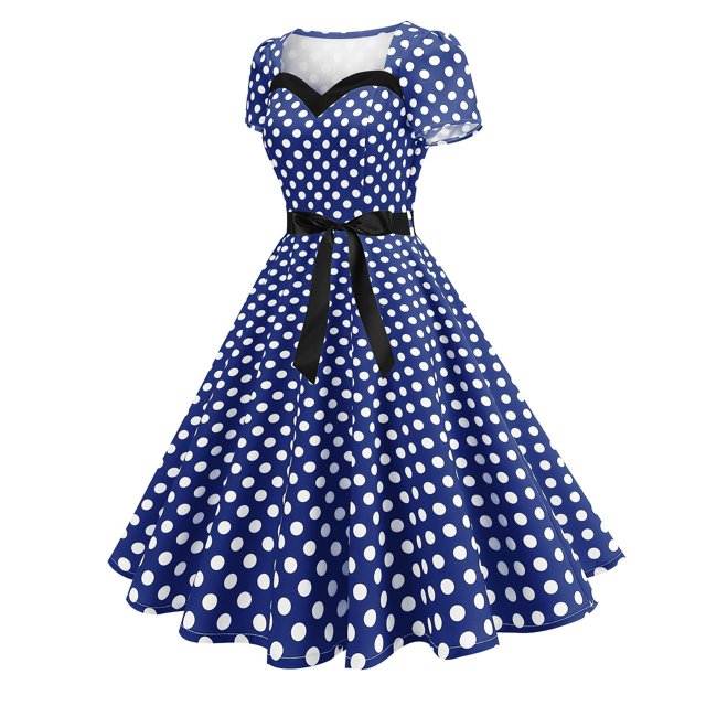 LOVZFMLL Robes Mode pour Femmes Col en V Sans Manches Vintage Imprimées Robes de Fête Cocktail Robes Extensibles