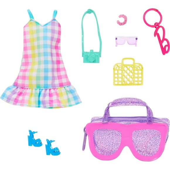 Barbie  Tenue  Sac lunettes de soleil porte-clés de luxe, thème d’été
