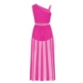 thumbnail image 4 of Ocealan Robe de Danse Lyrique Sans Manches en Maille Jupe Justaucorps Performance de Scène Enfants Rose Vif 16, 4 of 7