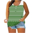 thumbnail image 3 of JDQJBZ Women's Camisole Ribbed Tank Tops for Women Polka Print Plus Size Summer Button Front Sleeveless Shirt, 3 of 5