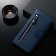 thumbnail image 4 of Étui pour Samsung Galaxy Note 10 Lite, Portefeuille à Poche Zippée en Cuir, Fermeture Magnétique, Étui à Rabat - Bleu, 4 of 5