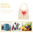 thumbnail image 3 of Reusable Grocery Shopping Bag Mesh Heart Pattern Knit Tote Bag Vegetable Fruit Bag, 3 of 6