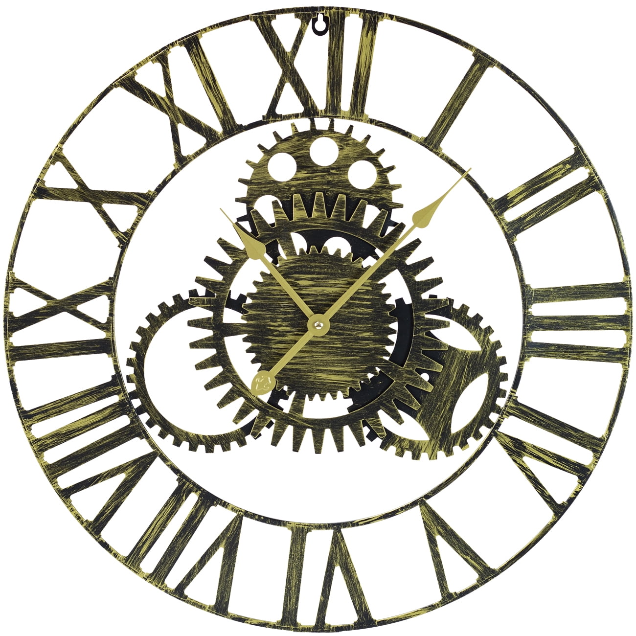 Decorative Large Metal Wall Clock for Living Room - Modern Farmhouse Wall Décor