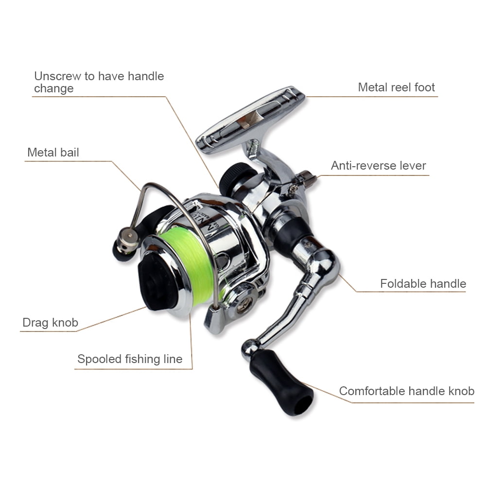 Reel Pocket Collapsible Fishing Rod Reel Combo Mini Pen Fishing Pole Kit Telescopic Fishing Rod Spinning Reel Combo Kit