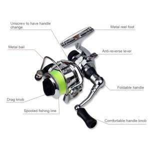 Pocket Collapsible de pêche Rod Reel Combo Mini Pôle de pêche stylo Kit télescopique de pêche Rod Spinning Reel Combo Kit