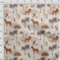 thumbnail image 4 of oneOone Silk Tabby Brown Fabric Tropical Animal Sewing Material Print Fabric By The Yard 42 Inch Wide, 4 of 4