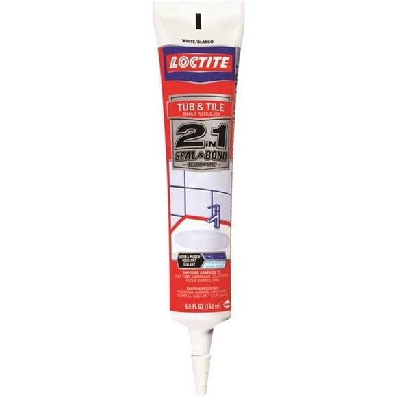 Loctite 8976300 Caulk Adhesive Tube Tile, White - 5.5 oz