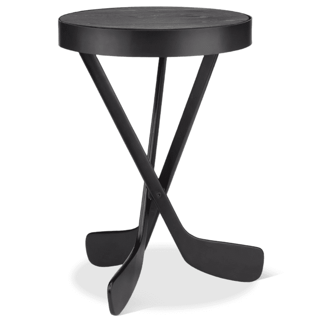 Bouclair Table d'Appoint Bâtons de Hockey Noirs