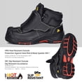 thumbnail image 4 of SAFETOE Bottes de Soudage pour Hommes, Bottes de Sécurité à Embout Composite avec Protection Métatarsienne, Bottes de Soudage Résistantes au Feu, Bottes de Travail pour Soudeur Résistantes à la Chaleur 300 °C, 4 of 6