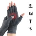 thumbnail image 3 of Tignapoo Half-Finger Compression Gloves for Wrist Support - Soft, Breathable, and Comfortable Relief for Discomfort, Size S (Hand Circumference 14-18cm) - Ideal for Arthritis Management, 3 of 7