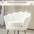 thumbnail image 4 of HOMCOM Modern Accent Chair Velvet Fabric Leisure Club Chair with Gold Legs, 4 of 10