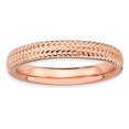 thumbnail image 1 of Bague Plaquée Rose en Argent Sterling Stackable Expressions Taille 6, 1 of 3