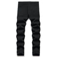 thumbnail image 4 of Penkiiy Men's Slim Fit Jeans Stretch Comfy Washed Straight Leg Denim Jeans M Black, 4 of 9