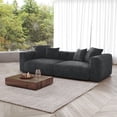 thumbnail image 4 of The Magic Home 2-Seater Modular Convertible Corduroy Sectional Sofa, Black, 4 of 10