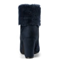 thumbnail image 3 of Unique Bargains Bottines à Talon Bloc en Fausse Fourrure à Bout Rond pour Femmes, 3 of 7