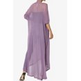 thumbnail image 2 of TheMogan Cardigan Long à Manches Longues en Maille pour Femmes Mi-Mollet Caftan Transparent, 2 of 6