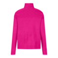 thumbnail image 4 of Besolor Chandails à Col Roulé pour Femmes Manches Longues Décontractées Tricot Torsadé Pull Ample Automne Hiver, 4 of 6