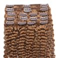 thumbnail image 3 of Double Weft Afro Kinky Curly Full Head Clip in Human Hair Extensions For Women, 3 of 6