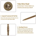 thumbnail image 2 of 100 Pcs 9 x 60mm Vis de Plateau Robustes Vis en Bois Durables Torx Vis Auto-Tappantes Ensemble de Vis en Bois Résistant à la Rouille Enduit Époxy Bronze pour Clôture Extérieure Balcon Bois, 2 of 7