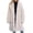 Beige, variant on WRKEKC Women's Faux Fur Long Coat V-Neck Open Front Solid Color Elegant Winter Formal Wear Coffee S