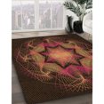 thumbnail image 3 of Ahgly Company Tapis d'Intérieur Lavable en Machine Carré Transitionnel Marron Chocolat, 6 Pieds Carré, 3 of 7
