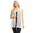 thumbnail image 1 of Cardigan Châle au Crochet Sans Manches à devant Ouvert pour Femmes, par-Dessus de Bikini, 1 of 5