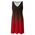 thumbnail image 4 of SMihono Robes d'Été Bohémiennes Femmes Grande Taille Mode Femmes Décontracté Sexy Col en V Imprimé Été Dentelle Sans Manches Mini Robe, 4 of 4