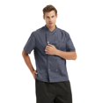 thumbnail image 4 of TOPTIE Unisex Short Sleeve Chef Coat Jacket, Dark Gray, 4 of 8