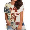 thumbnail image 1 of Fartey T-Shirts du 4 Juillet pour Femmes Grande Taille Patriotiques Rouge Blanc et Bleu T-Shirts Graphiques Coupe Ample Manches Courtes T-Shirts Classiques Col Rond Blouses Hauts Blouses Grande Taille pour Femmes, 1 of 6