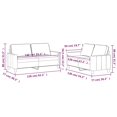thumbnail image 4 of vidaXL 2 Piece Sofa Set with Cushions Dark Grey Velvet, 4 of 4